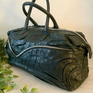 MARC JACOBS 2009 RARE LEATHER WAVE LARGE SATCHEL BAG